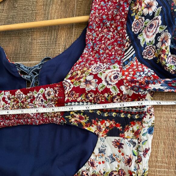 PATCHWORK FESTIVAL Bohemian Women's Dress by Studio F Size 6 - Picture 7 of 8